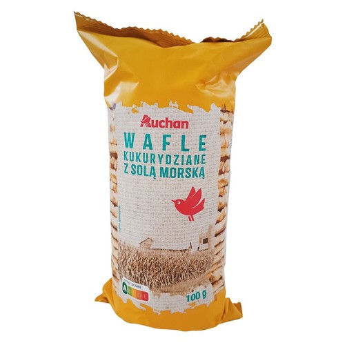 Wafle kukurydziane z solą morską Auchan 100 g