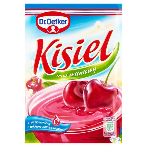 Kisiel wiśniowy z dodatkiem witaminy C oraz soku owocowego Dr. Oetker 38 g