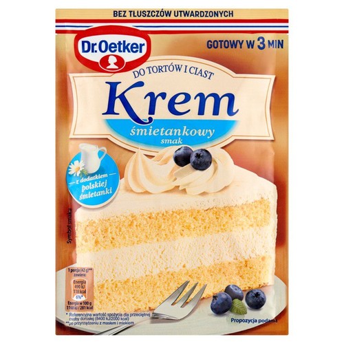 Krem do tortów i ciast smak śmietankowy Dr.Oetker 105 g