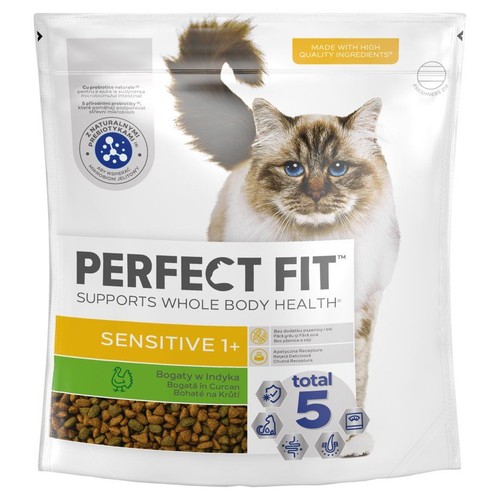 Karma sucha dla kotów Sensitive 1+ z indykiem Perfect Fit 1,4 kg
