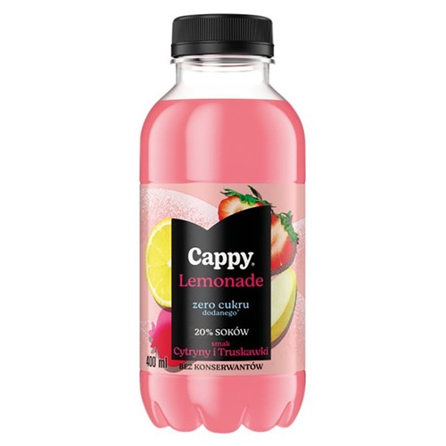 Napój niegazowany o smaku cytrynowo-truskawkowym Cappy 0,4 l