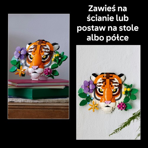 Art Kolekcja zwierząt — tygrys 31217, pomysł na prezent LEGO 1 sztuka