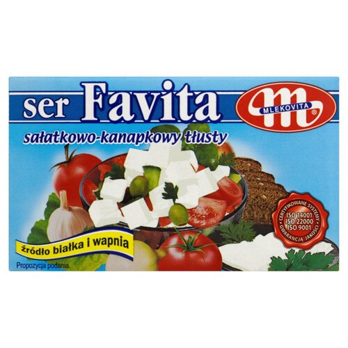 Ser Favita ser sałatkowo-kanpkowy tłusty Mlekovita 270 g