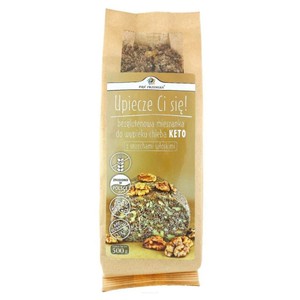 KETO Bezglutenowa mieszanka do wypieku chleba z orzechami włoskimi   Pięć Przemian 500 g