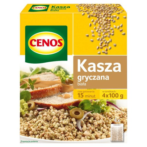 Cenos Kasza gryczana biała Cenos 4 x 100 g