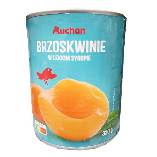 Brzoskwinie połówki w lekkim syropie Auchan 460 g