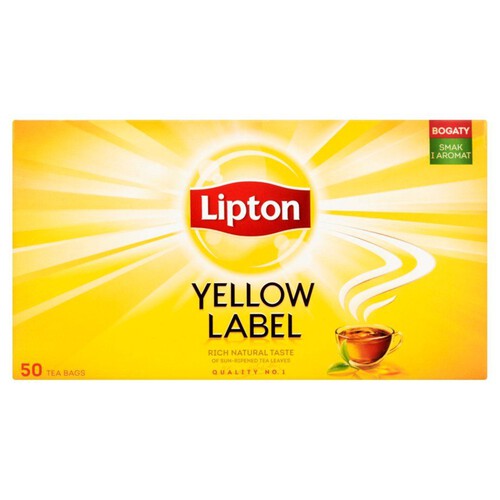 Herbata czarna z naturalnym aromatem Lipton 50 torebek