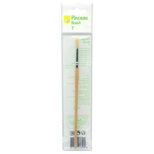 Płaski pędzel z naturalnego włókna nr 7 Auchan 1 sztuka