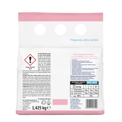 Proszek do prania Ultra Sensitive do kolorów   Bobini Baby 1,425 kg
