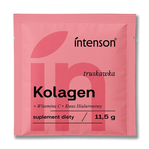 Kolagen z wit.C i kwasem hialuronowym o smaku truskawkowym   Intenson 11,5 g