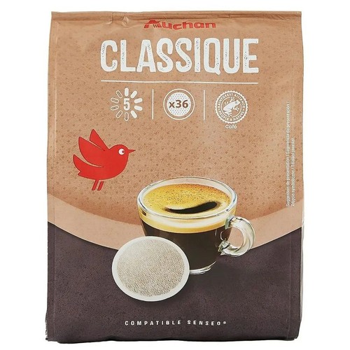 Kawa mielona w saszetkach Classico Auchan 36 sztuk