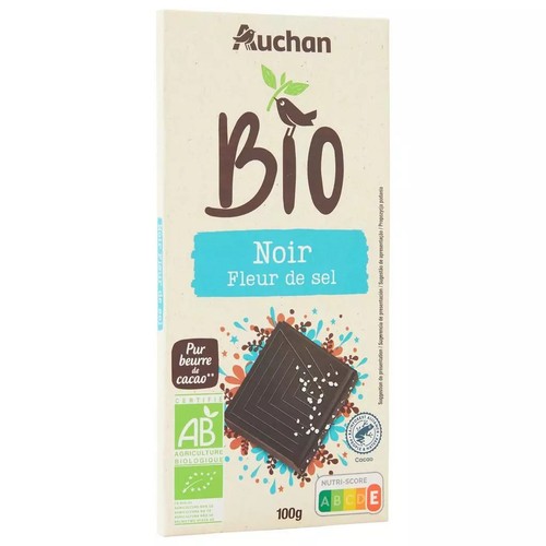 BIO Czekolada gorzka z solą morską Auchan 100 g