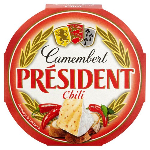 Ser Camembert z papryką chili  President 120 g