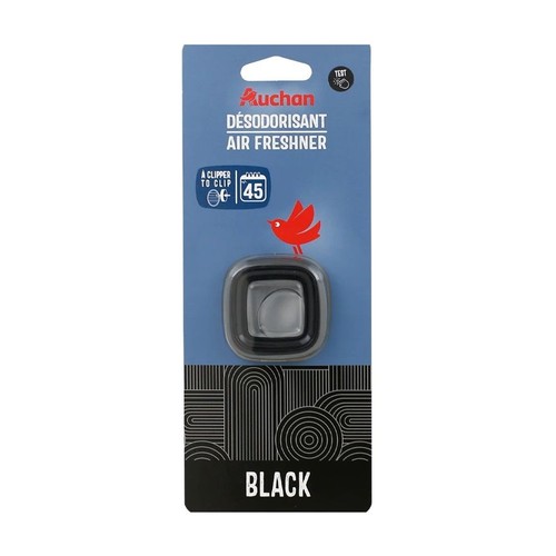 Odświeżacz do samochodu klips Black Auchan 1 sztuka