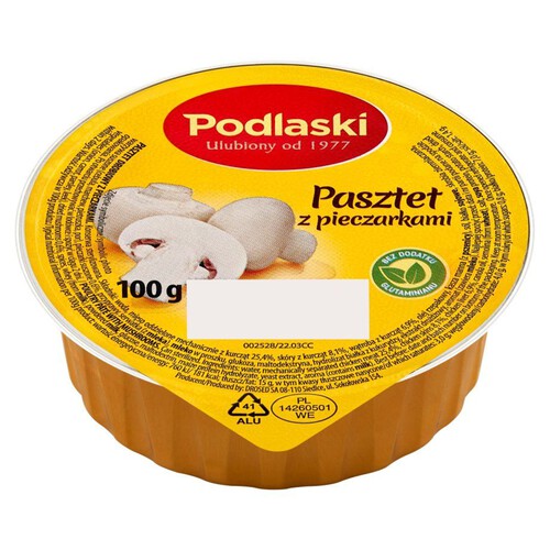 Podlaski pasztet drobiowy z pieczarkami Drosed 100 g