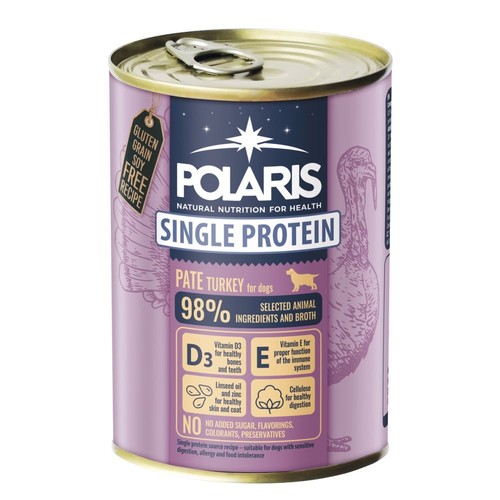 Karma mokra dla psów z indykiem Polaris 400 g