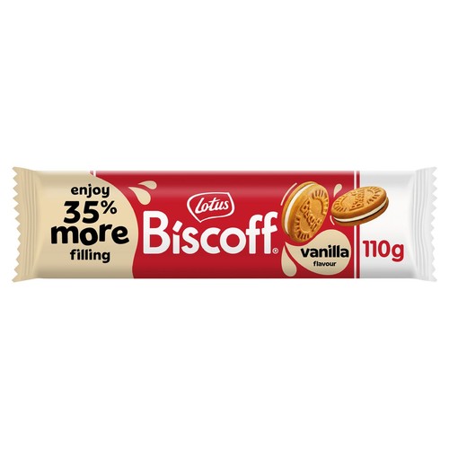 Herbatniki karmelizowane Biscoff z kremem waniliowym Lotus 110 g