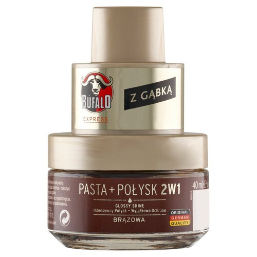 Pasta do obuwia brązowa 2w1  Bufalo 40 ml