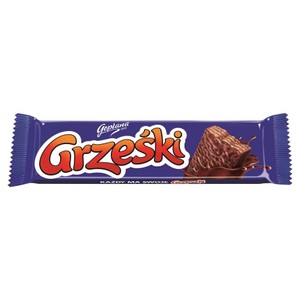 Wafel przekładany kremem kakaowym w czekoladzie Grześki 36 g
