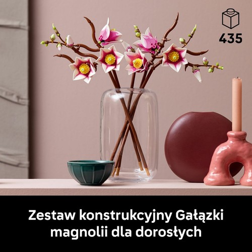 Botanicals Gałązki magnolii 11510, kwiatowa dekoracja LEGO 1 sztuka