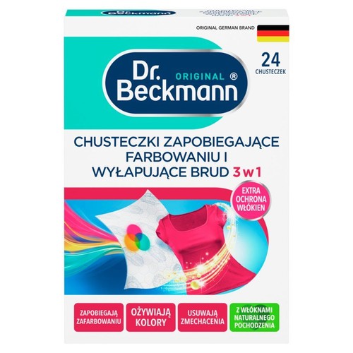 Chusteczki wyłapujące kolor z mikrofibrą Dr. Beckmann  20 sztuk