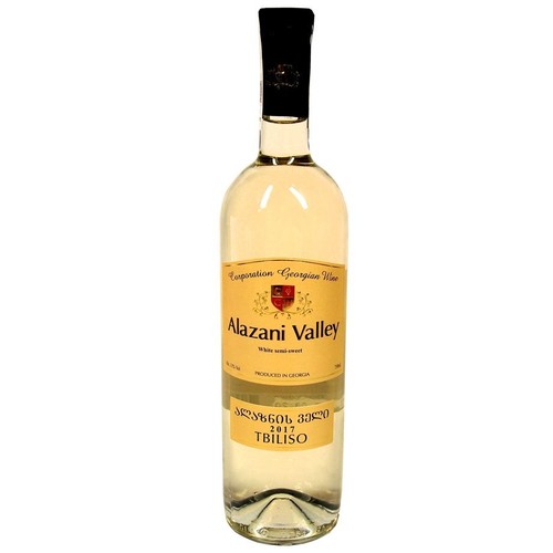 Wino gruzińskie białe półsłodkie alk. 11,0% obj. Alazani Valley 750 ml