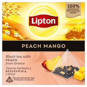 Herbata czarna o smaku brzoskwini i mango Lipton 20 torebek