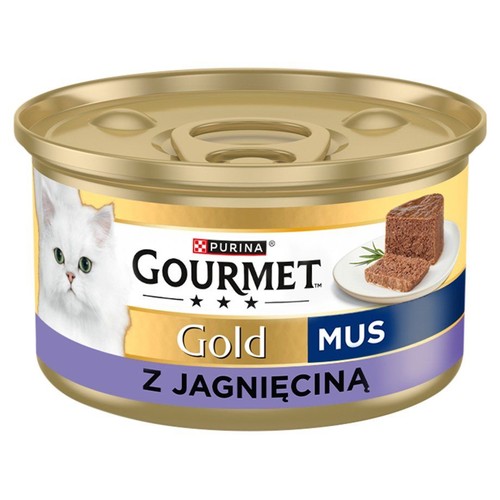 Karma mokra dla kotów mus z jagnięciną Gourmet 85 g