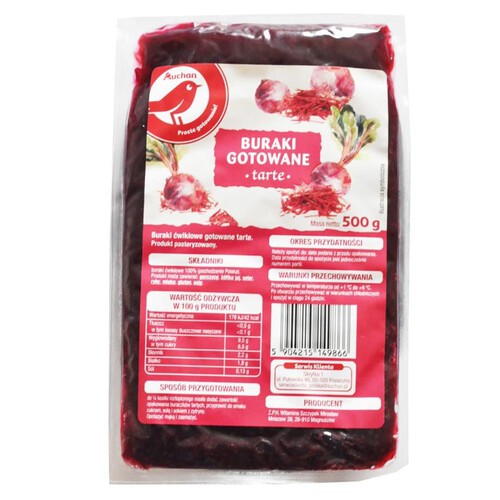 Buraki gotowane tarte  Auchan 500 g 