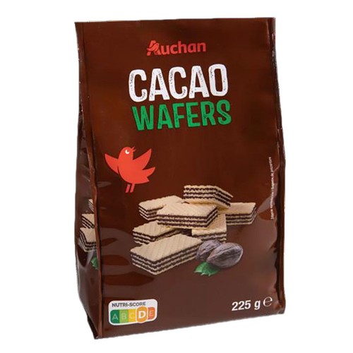 Wafelki kakaowe Auchan 225 g
