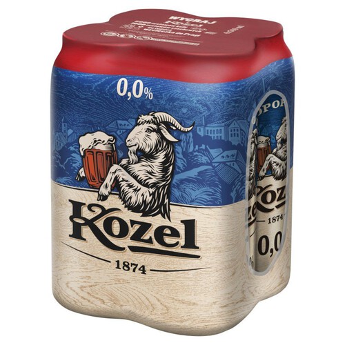 Piwo bezalkoholowe półciemne alk.0.0 % obj. Kozel 4 x 500 ml