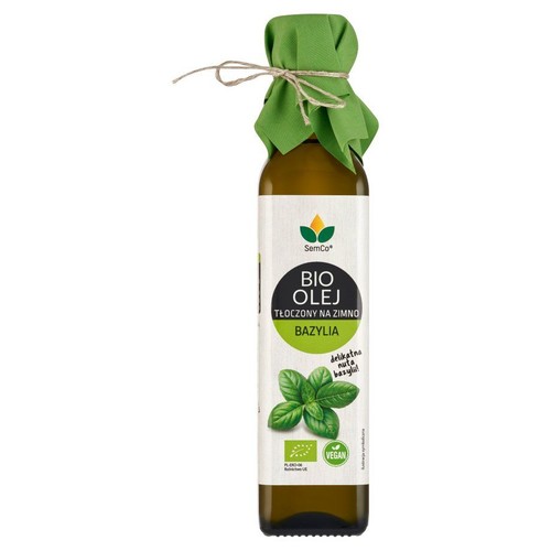 BIO Olej tłoczony na zimno o smaku bazylii SemCo 250 ml