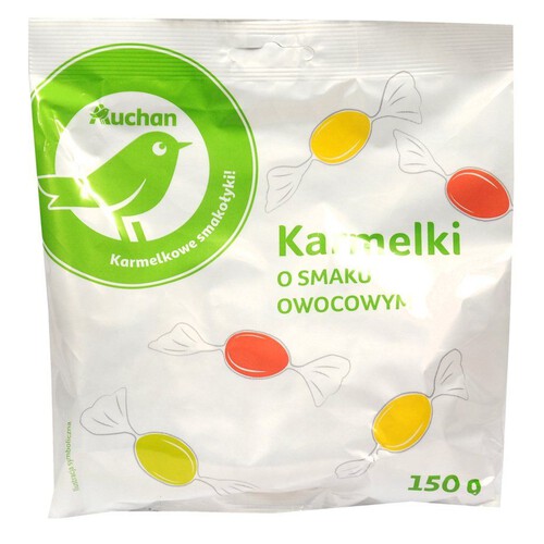 Karmelki twarde o smakach owocowych Auchan 150 g