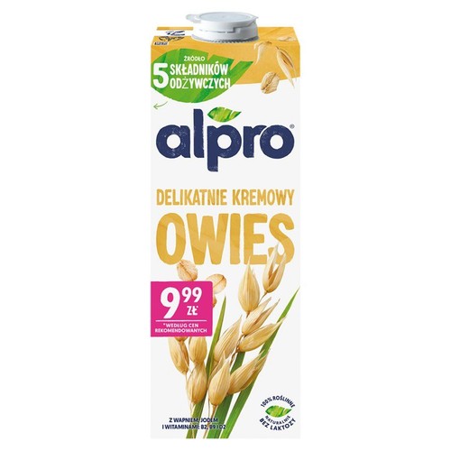 Napój owsiany z wapniem i witaminami Alpro 1 l