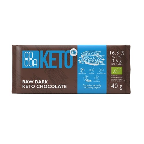 BIO KETO Czekolada z olejem MCT bez dodatku cukru Cocoa 40 g