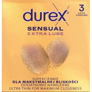 Prezerwatywy Sensual Extra Lubricated   Durex 3 sztuki
