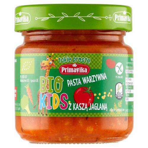 BIO Kids Pasta warzywna z kaszą jaglaną Primavika 160 g