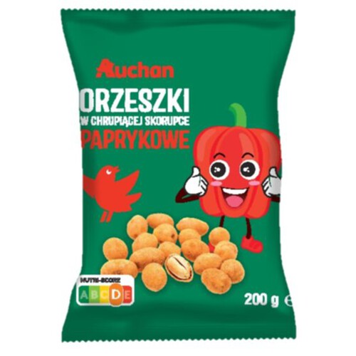 Orzeszki ziemne smażone w chrupkiej skorupce o smaku paprykowym Auchan 200 g