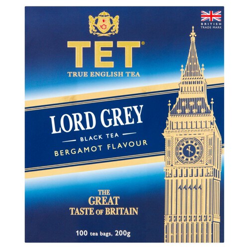 Herbata czarna Lord Grey z aromatem bergamotki TET 100 torebek