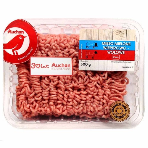 Mięso mielone wieprzowo-wołowe MAP Auchan 500 g