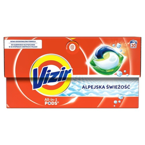 Kapsułki do prania Alpejska Świeżość All-in-1 Pods Vizir 30 kapsułek