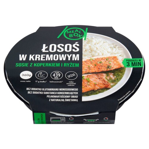 Łosoś w kremowym sosie z koperkiem i ryżem Meal Box 360 g