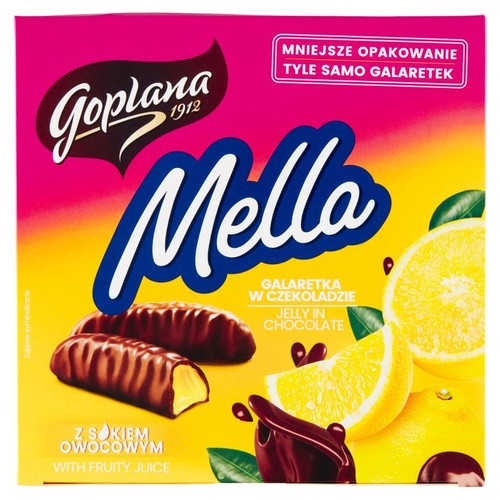 Mella galaretka w czekoladzie o smaku cytrynowym  Goplana 190 g