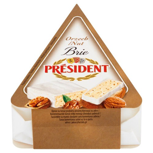 Ser Brie z orzechami  President 125 g