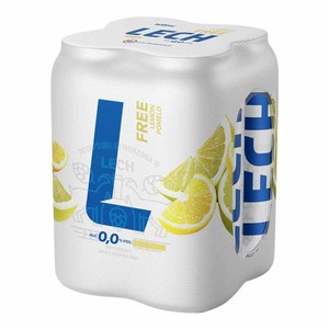 Piwo bezalkoholowe Free o smaku Yuzu i Pomelo alk. do 0,5% obj.  LECH 4 x 500 ml
