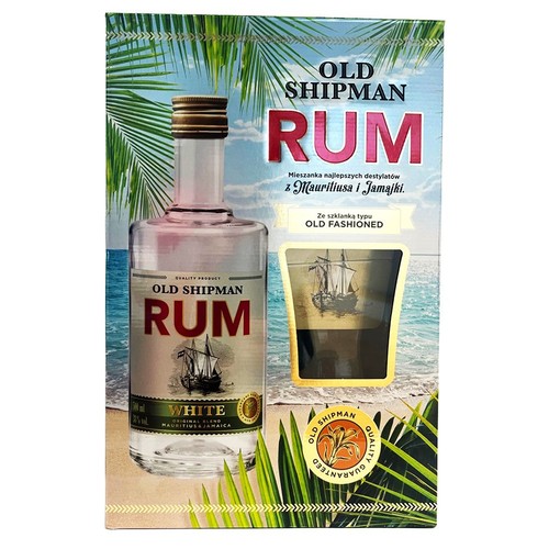Rum jasny White alk. 38,0% + szklanka Old Shipman 500 ml