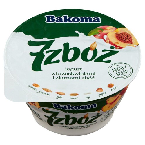 Jogurt 7 zbóż z brzoskwiniami Bakoma 150 g