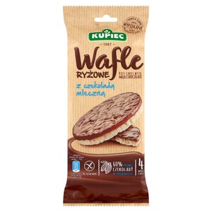 Wafle ryżowe z belgijską czekoladą mleczną Kupiec 60 g