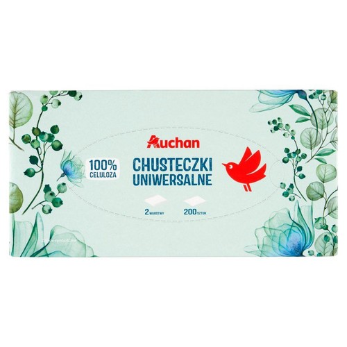 Chusteczki uniwersalne 2 warstwy Auchan sztuka