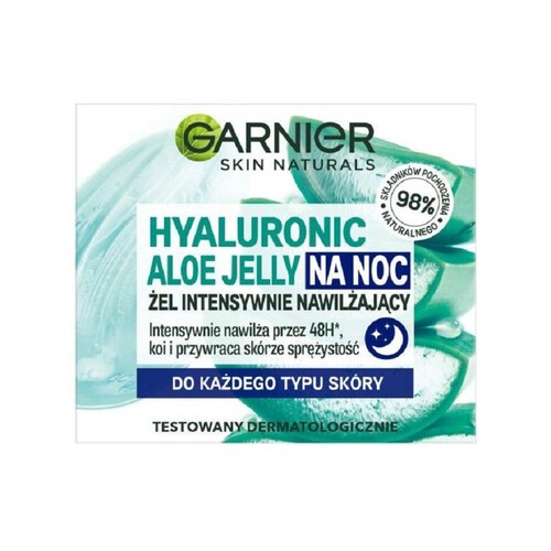 Hyaluronic Aloe Jelly żel nawilżający do każdego typu cery na noc Garnier 50 ml